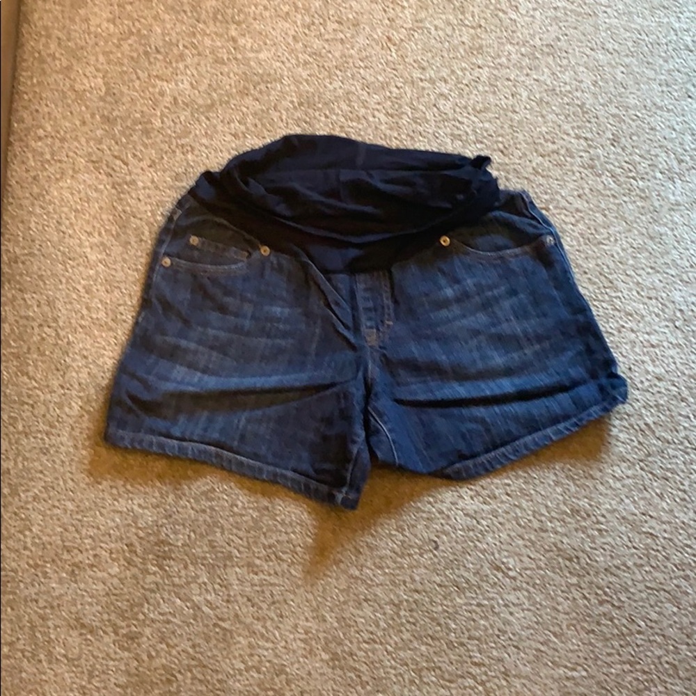 Maternity jean shorts